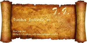 Tuska István névjegykártya